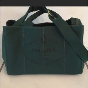Authentic PRADA CANVAS TRAVEL TOTE. Like new